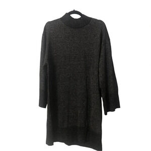 Cooper St Women’s Alice Knit Black with Silver Metallic Dress Size Large NWT